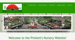 Desktop Screenshot of prickettsnursery.com